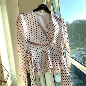 Silk polka dot blouse